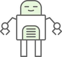 robot relleno icono vector