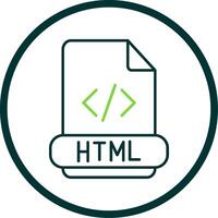Html Line Circle Icon vector