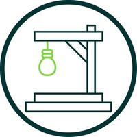 Gallows Line Circle Icon vector