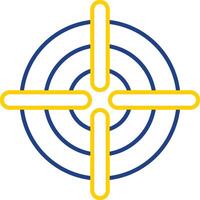 Target Line Two Color Icon vector