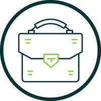 Briefcase Line Circle Icon vector