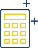 Calculator Line Two Color Icon vector