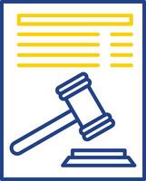 Legal Document Line Two Color Icon vector