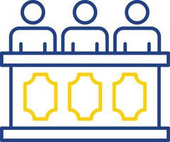 Panel of judges Line Two Color Icon vector