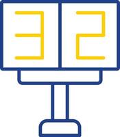 Scoreboard Line Two Color Icon vector