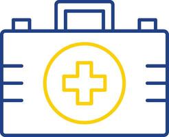 First Aid Kit Line Two Color Icon vector