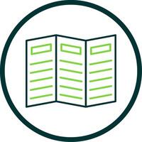 Brochure Line Circle Icon vector