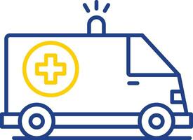 Ambulance Line Two Color Icon vector