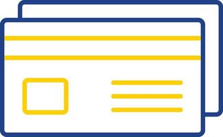 Debit Card Line Two Color Icon vector