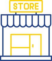 Store Line Two Color Icon vector