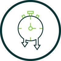 Timer Line Circle Icon vector