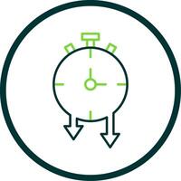 Timer Line Circle Icon vector