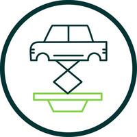 coche reparar línea circulo icono vector