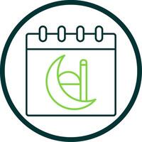 Calendar Line Circle Icon vector