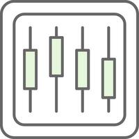 diagrama relleno icono vector