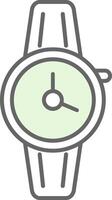 reloj de pulsera relleno icono vector