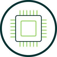 Circuit Board Line Circle Icon vector