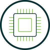 Circuit Board Line Circle Icon vector