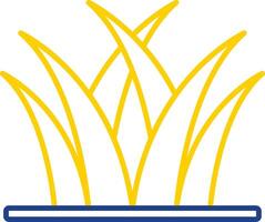 Grass Line Two Color Icon vector