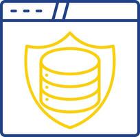 Data Protection Line Two Color Icon vector