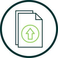 Upload Line Circle Icon vector