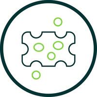 Asteroid Line Circle Icon vector