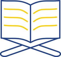 Quran Line Two Color Icon vector