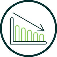 Chart Line Circle Icon vector