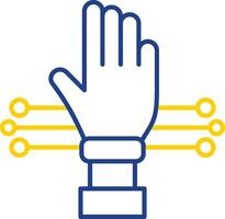 Glove Line Two Color Icon vector