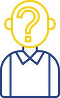 Suspect Line Two Color Icon vector