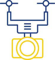 Camera Drone Line Two Color Icon vector