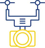 Camera Drone Line Two Color Icon vector