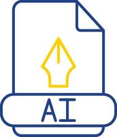 Ai Line Two Color Icon vector