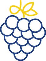 Zinfandel Grapes Line Two Color Icon vector