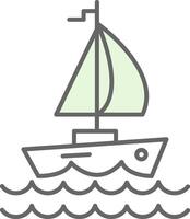 Yacht Fillay Icon vector