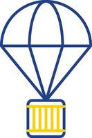 Parachute Line Two Color Icon vector