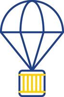 Parachute Line Two Color Icon vector