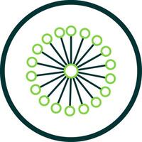 Mimosa Line Circle Icon vector