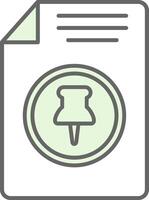 Paper Clip Fillay Icon vector