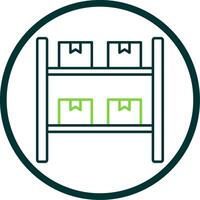 Boxes Line Circle Icon vector