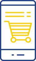 Online Shopping Line Two Color Icon vector