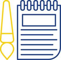Sketchbook Line Two Color Icon vector