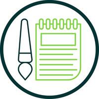 Sketchbook Line Circle Icon vector