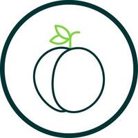 Peach Line Circle Icon vector