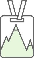 Ski Pass Fillay Icon vector