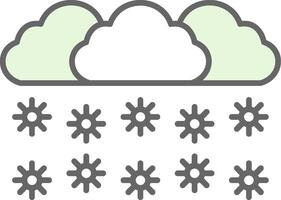 Snowing Fillay Icon vector