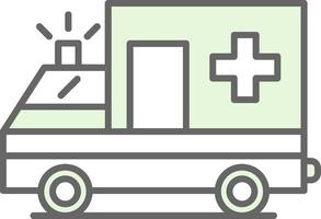 Ambulance Fillay Icon vector