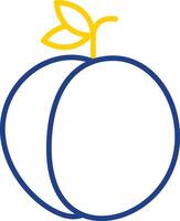 Peach Line Two Color Icon vector
