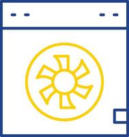 Cooler Line Two Color Icon vector