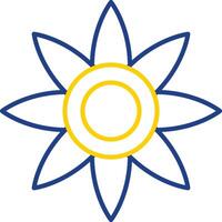 Poinsettia Line Two Color Icon vector